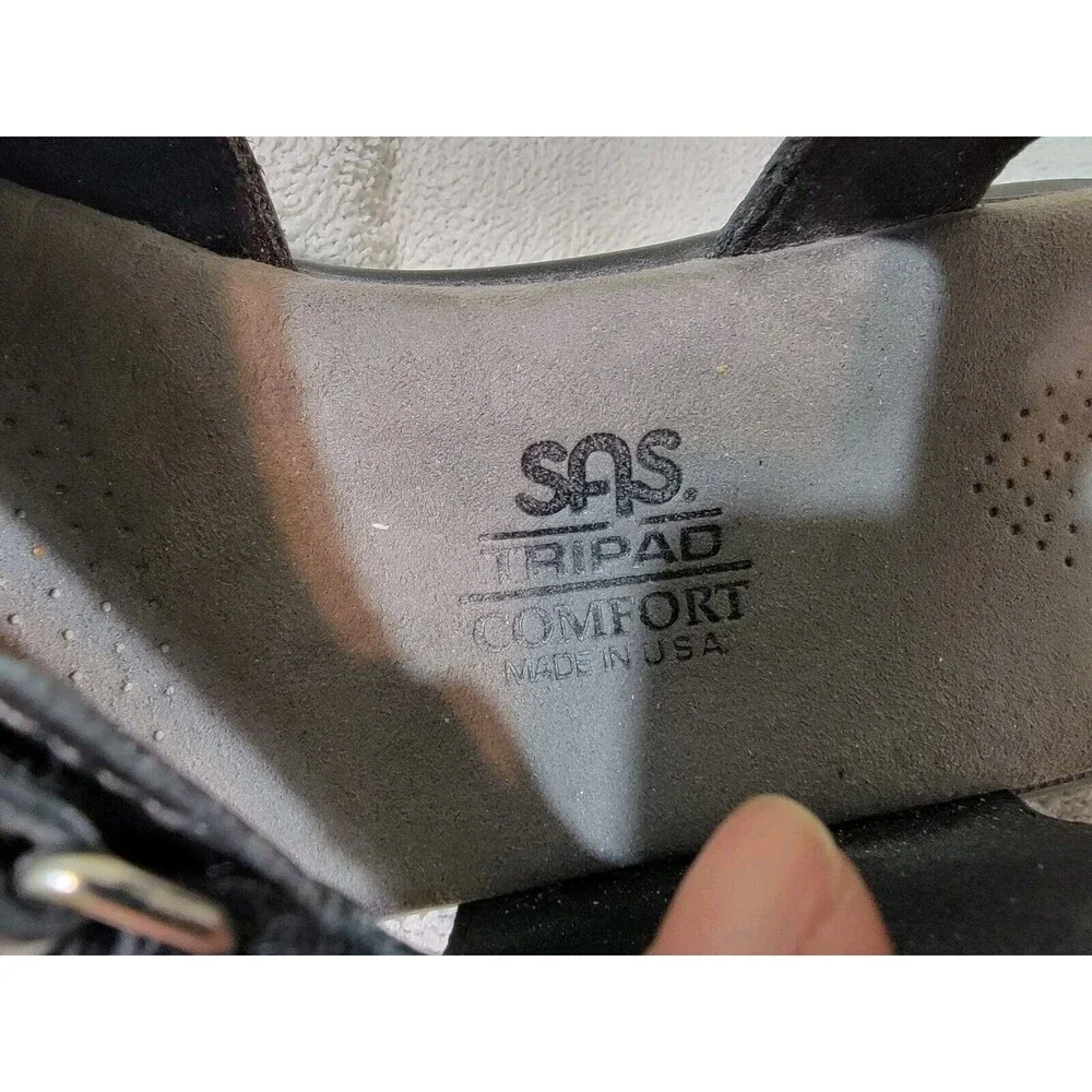SAS TABBY‎ Slingback BLACK TRIPAD Comfort Sandals Women's Size 10.5N
